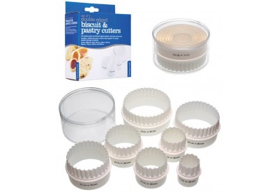 Kitchen Craft Biscuit & Pastry Cutters (Set of 7 Double Edged)